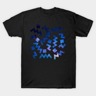 Zig Zags and Square Outer Space Pattern T-Shirt